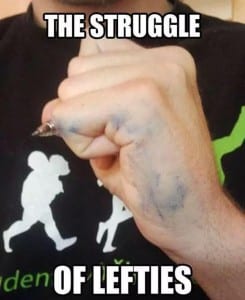 struggle of lefties